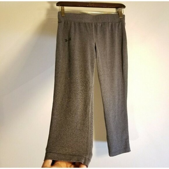 UNDER ARMOUR Women's Heat Gear Fitted Capri Stretch Crop Legging Grey Size Small - Picture 3 of 12